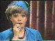 Wendy Richard as Shirley in blue waits for her prince