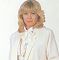 Wendy Richard modeling a dress which she designed, 'Family Circle' magazine, 
				August 1986