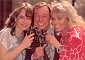 Color shot of Susan Tully, Bill Treacher and Wendy Richard with 1986 TRIC Award for "EastEnders"