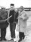 Bill Treacher, David Scarbrough, and Wendy Richard on the beach at Southend, Essex