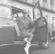 Wendy Richard steps out of the car she can't drive, 1965