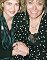 Wendy Richard holds hands with Fleur Bennett, late 1991.