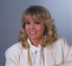 Wendy Richard, photoshoot portrait, white blouse.  Early 1986.