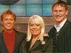 publicity photo of Wendy Richard with Darren Day and Teddy Sheringham, on set of game show "You Bet" - 1997.
